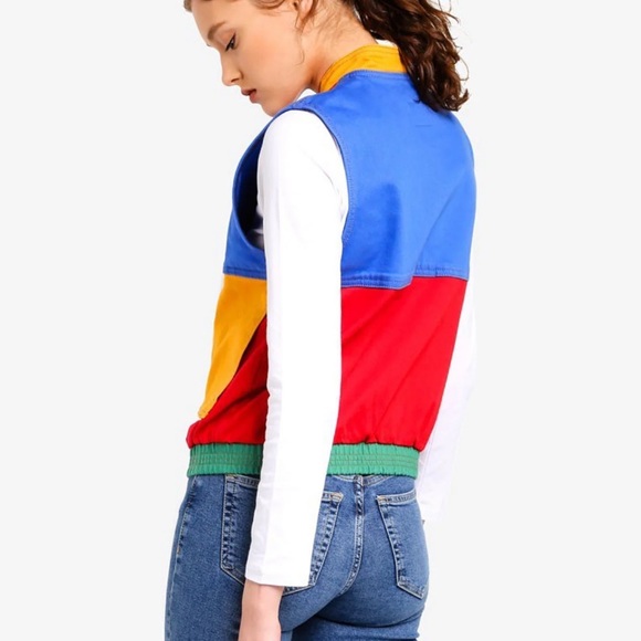 GUESS x J BALVIN Colorblocked Denim Vest L NWT - Picture 3 of 15